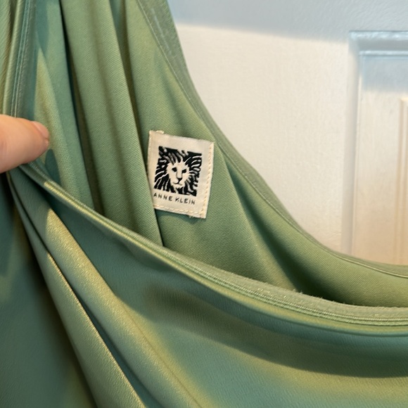 Anne Klein Green Asymmetrical Sheath Dress - Picture 3 of 4